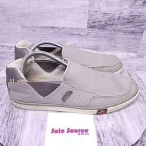 Penguin Bert Side Gore Slip on Casual Leather Loafer Sneaker Gray Men's sz 10